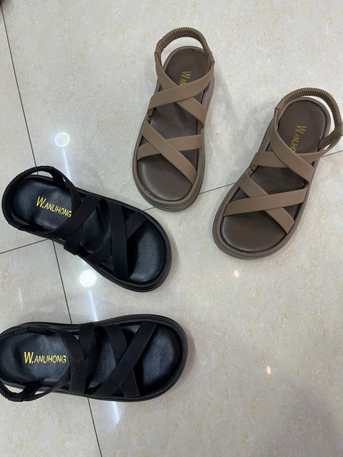 Multiple Straps Flat Sandal